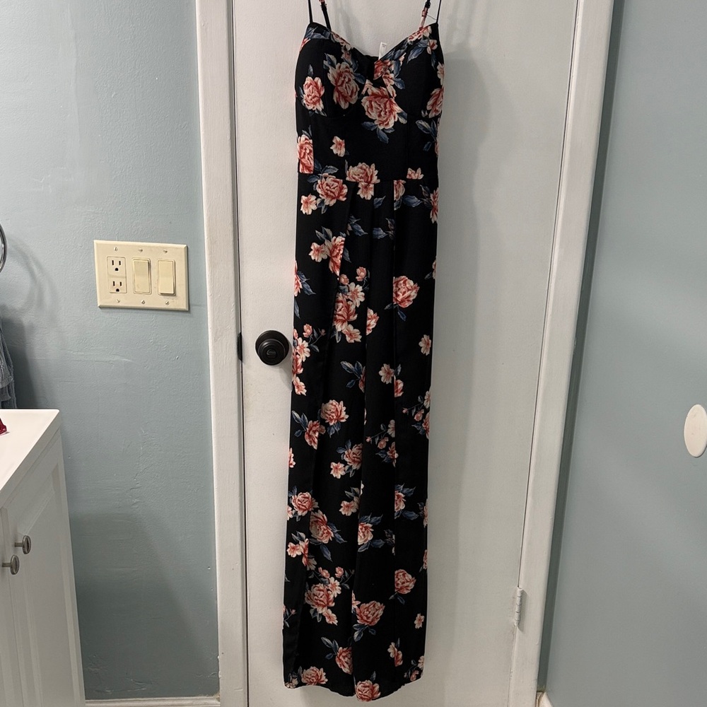 Floral Maxi Dress with Spaghetti Straps